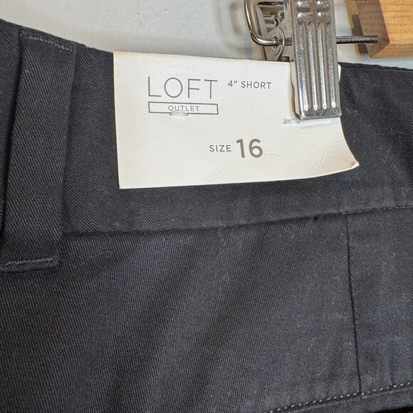 Loft 4” Black Shorts Size 16 New Ann Taylor - Picture 4 of 4